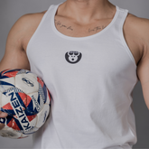 Signature White Workout Vest by-Monkey Funky