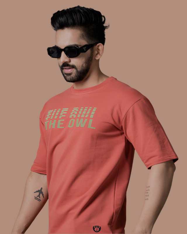 Eye-Catching Red T-Shirt Featuring 'The Owl'