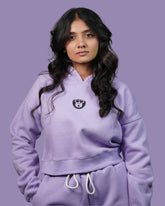 Lavender Bliss Crop Hoodie