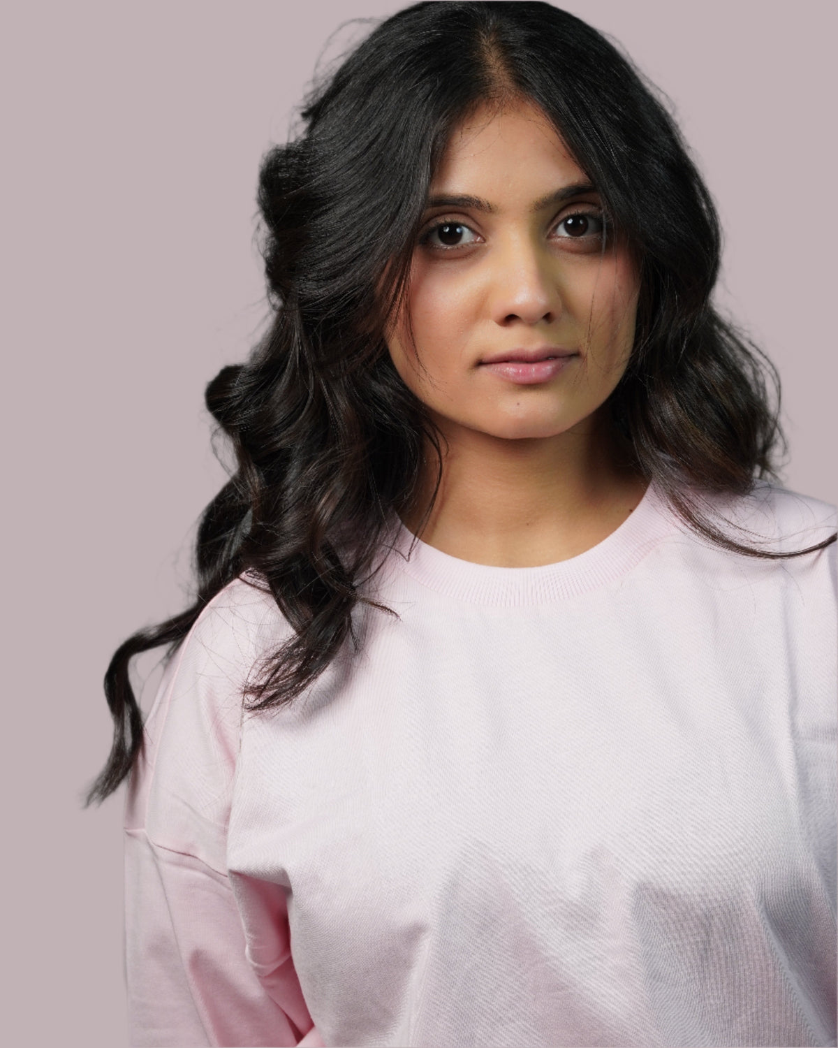 Soft Pink Luxe Fit Tee – Oversized for Ultimate Comfort