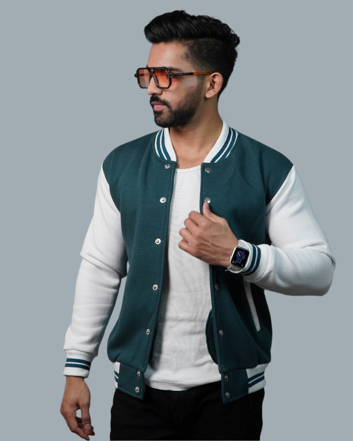 Teal Breeze  Varsity Jacket