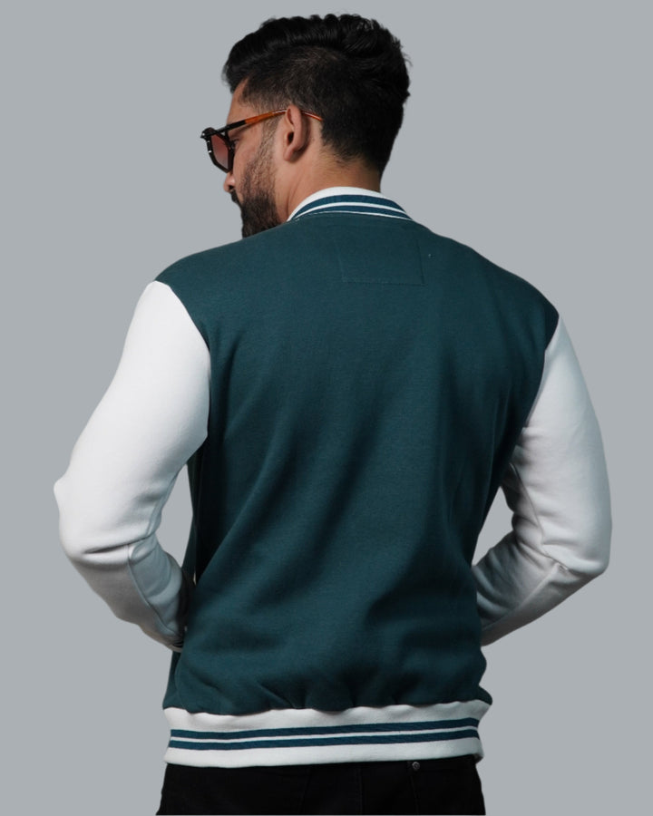 Teal Breeze  Varsity Jacket